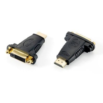 Equip HDMI Adapter A-DVI(24 + 1) St/Bu 1920x1080/60HZ sw Polybeutel