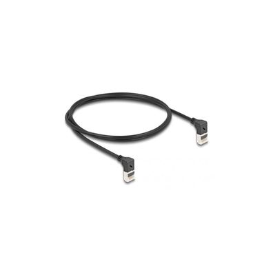 Delock DELOCK RJ45 Netzwerkkabel Cat.6A S/FTP Slim 90° 1m schwarz