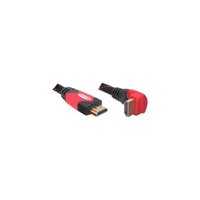 Delock DELOCK HDMI Kabel Ethernet A -> A St/St 2.00m 90° unten 4K