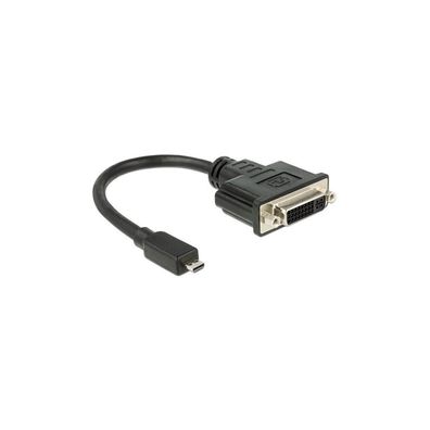 DELOCK HDMI Adapter micro D -> DVI(24 + 1) St/Bu schwarz