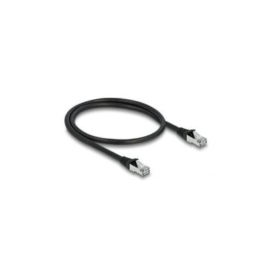 DELOCK RJ45 NWK Cat.6A S/FTP PUR Outdoor 0,5 m schwarz