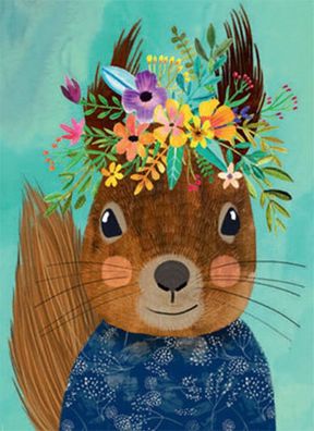 Floral Friends - Süßes Eichhörnchen