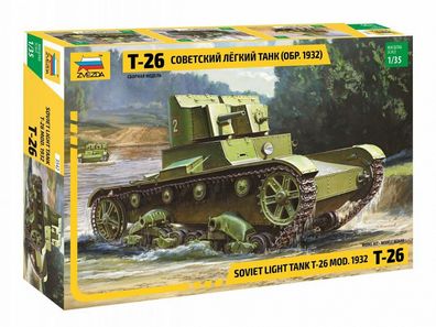 Zvezda 923542 T-26 Panzer in 1:35 Zvezda 3542 Bausatz