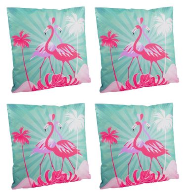 Outdoor-Kissen 4er-Set 45x45cm Dekokissen Gartenkissen Loungekissen Gartendeko