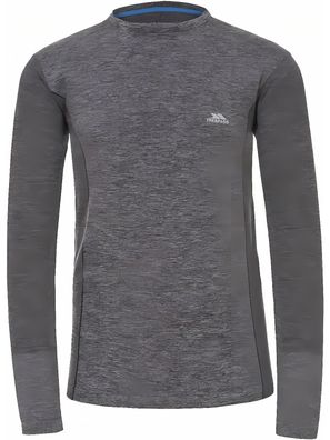 Trespass Longsleeve Timo - Male Active Top Tp75 Black Marl