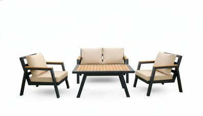 Terrassenmöbel Gartenmöbel Set Sofa Couch Esstisch Komplett 2x Sessel Outdoor