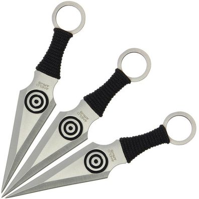 Anglo Arms Wurfmesser Set Kunai, 3 Stück, Nylonscheide