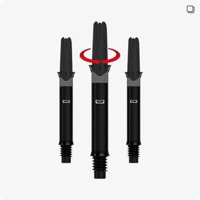 L-Style Nylonshaft Silent, drehbares Top, 46mm Länge, schwarz