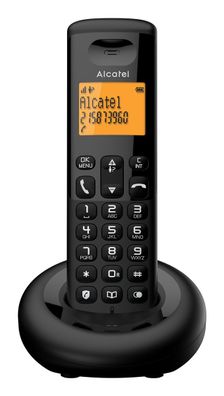 Alcatel E160 DECT-Telefon Anrufer-Identifikation Schwarz