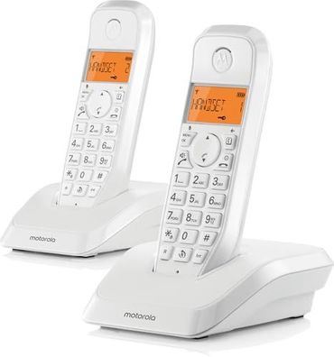 Motorola S12 Duo DECT-Telefon Anrufer-Identifikation Weiß