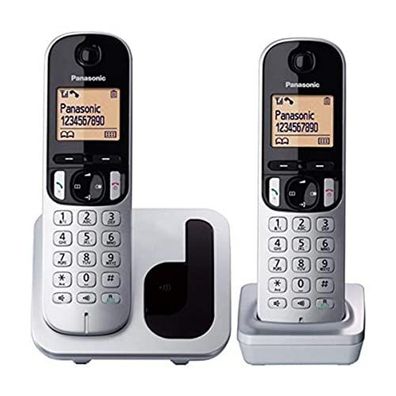 Panasonic KX-TGC212 DECT-Telefon Anrufer-Identifikation Metallisch
