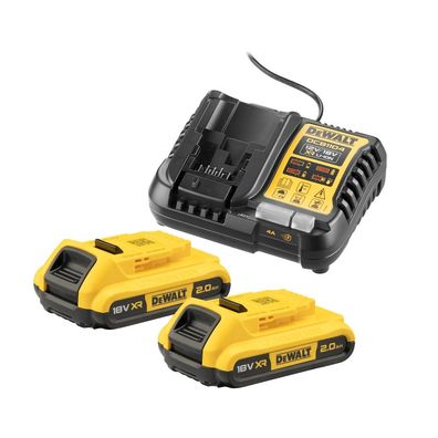 DEWALT Akku-Kit (2x 18V/2Ah plus DCB1104) DCB1104D2-QW