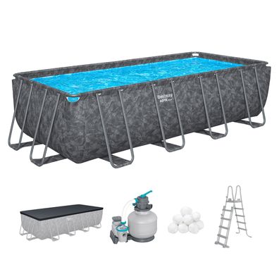 APX365™ Winterfestes Frame Pool Komplett-Set mit Sandfilteranlage 549 x 274 x 132