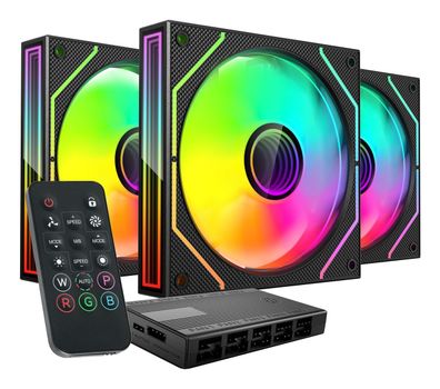 Mars Gaming MF3DPROKIT Computerkühlsystem Computergehäuse Ventilator 12 cm Schwarz
