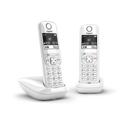 Gigaset AS690 Duo Analoges/DECT-Telefon Weiß