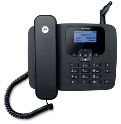 Motorola FW410 Analoges Telefon Anrufer-Identifikation Schwarz