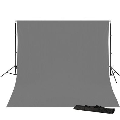 Bresser - F000334 - BR-D23 Hintergrundsystem + Hintergrundstoff 3 x 6m Grau