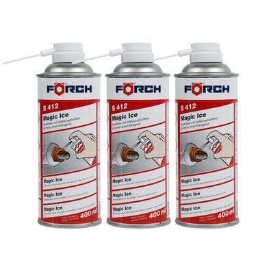 3x FOERCH S412 MAGIC ICE Rostlöser 0.4 LTR Vereiser Kriechöl Kältecrackeffekt