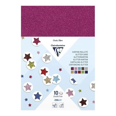 Maildor Glitterkarton A4 200g 10Bg