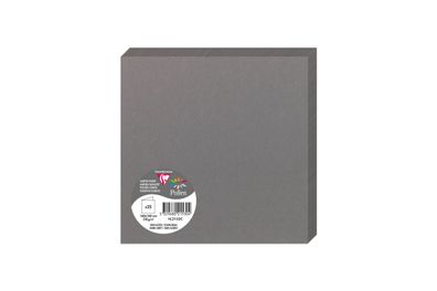 Clairefontaine Doppelkarte 160x160 dunkelgrau