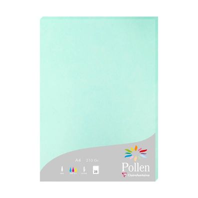 Clairefontaine Papier A4 Pollen 210g jadegr 25 Bl