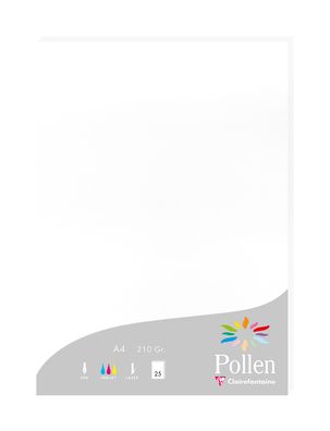 Clairefontaine Papier A4 Pollen 210g weiss 25Bl