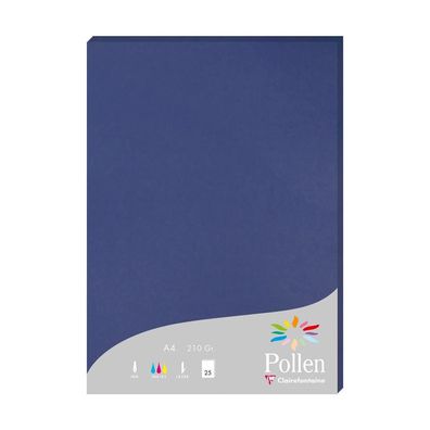 Clairefontaine Papier A4 Pollen 210g Kö. blau 25Bl