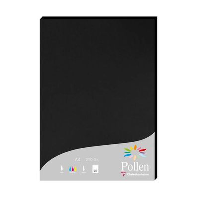 Clairefontaine Papier A4 Pollen 210g Schwarz 25Bl