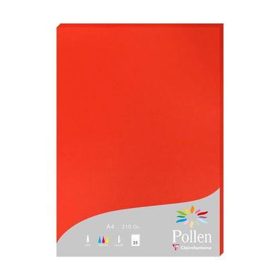Clairefontaine Papier A4 210g korallenrot 25Bl