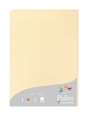 Clairefontaine Papier A4 210g chamois 25Bl