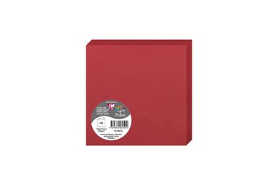 Clairefontaine Doppelkarte Pollen 135x135 kirschrot