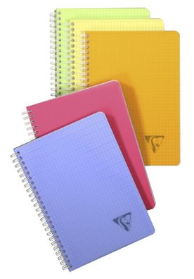 Clairefontaine Spiralheft A5 Linicolor kariert 90Bl