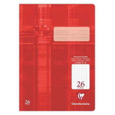 Clairefontaine Heft A4 Premium kariert 5/5mm m Rd 32Bl