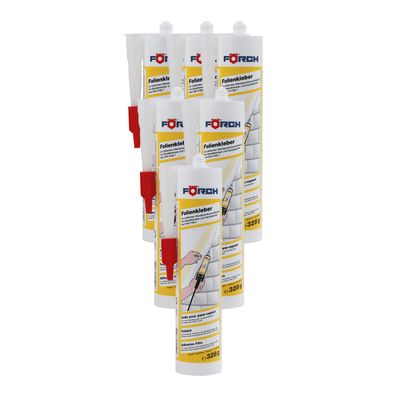 6x FOERCH Folienkleber 0.328 KG Kleber Nageldichtung UV-beständig Unterdeckbahn