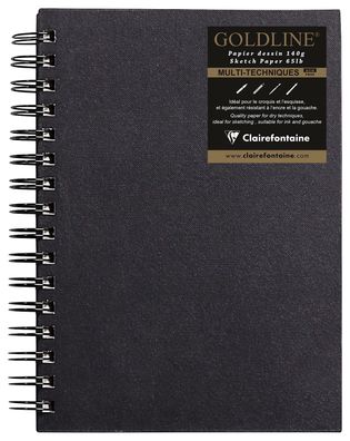 Clairefontaine Sketch Book A5 hoch+Spirale weiss