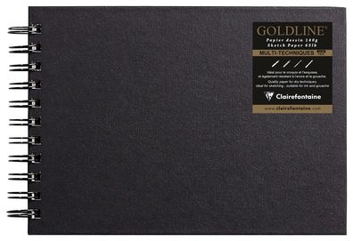 Skizzenbuch Goldline mit Spiralbindung, A5, 64 Blatt 140g weiß