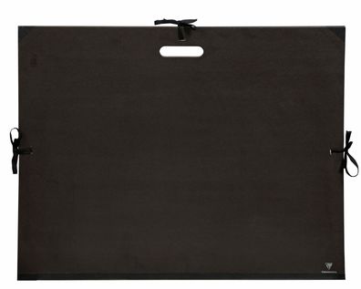 Zeichenmappe grau, mit 3 Bändern und Griff 78x118cm