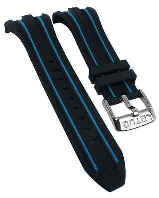 Lotus Watches > Uhrenarmband Kunststoff schwarz / blau > 18185