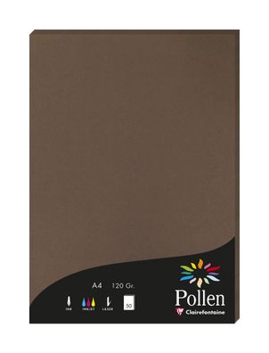 Clairefontaine Papier A4 Pollen 120g braun 50Bl