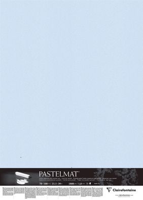 Clairefontaine Pastelmat 70x100cm 5Bl Hellblau 3329683960133