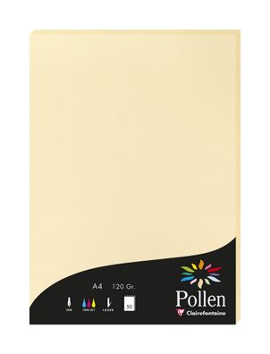 Clairefontaine Papier A4 Pollen 120g chamois 50Bl