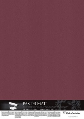 Clairefontaine Pastelmat 70x100cm 5Bl Weinrot 3329683960164