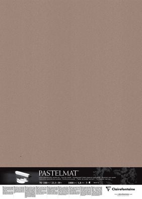 Clairefontaine Pastelmat 70x100cm 5Bl Dunkelgrau
