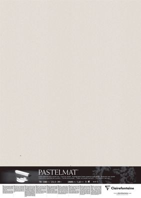 Clairefontaine Pastelmat 70x100cm 5Bl Hellgrau
