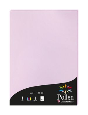 Clairefontaine Papier A4 Pollen 120g flieder 50Bl