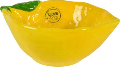 Deko-Schale Zitronenform Dolomit L.16cm W.12cm H.6cm gelb