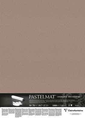 Clairefontaine Pastelmat 50x70cm 5Bg Dunkelgrau