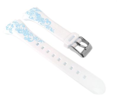 Calypso Uhrenarmband | Kunststoff glatt für Modell K5621/4 weiß/blau