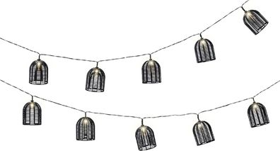 Solar Party-Beleuchtung Plastik 10 LED L.270 cm schwarz/warm weiß