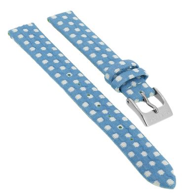 Calypso ? Uhrenarmband 13mm Textil/Leder blau ? für Kinderuhr K5713/5